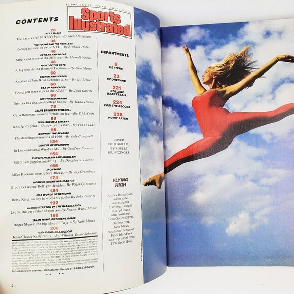 Sports Illustrated Swimsuit 1990 Magazine Judit Masco Lakers Magic Johnson - Picture 6 of 11